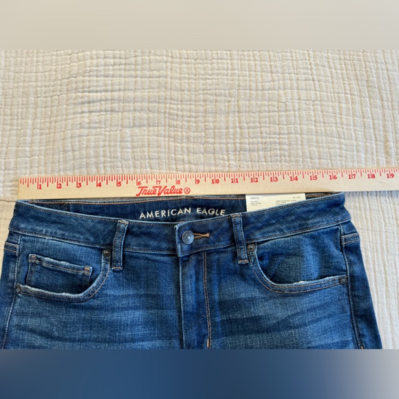 NWT - American Eagle - Stretch Kick Boot Jeans - Dark Vintage Wash - Size 12R - Picture 14 of 15